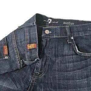 7 For All Mankind Austyn Men's DARK WASH Stretch 38X35 Denim Jeans EUC
